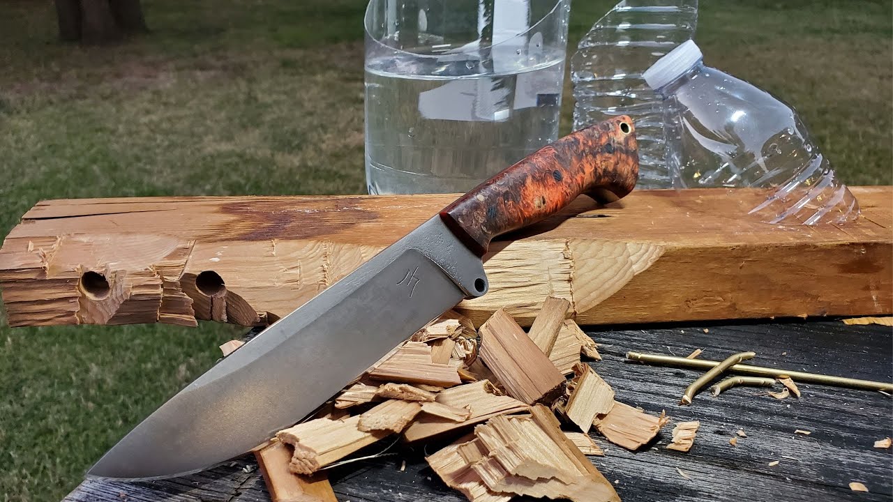 Sharpening and Chopping With The 80CRV2 Chopper | Knife Making | Vlog