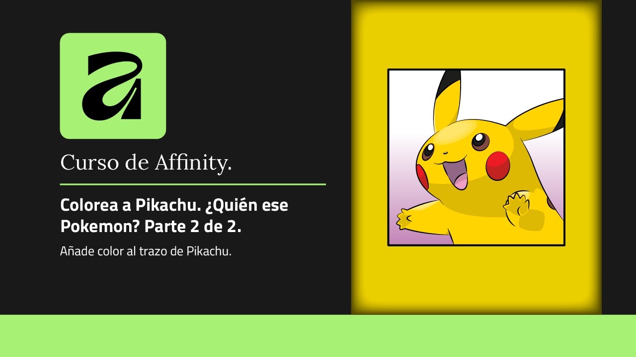 Colorea a Pikachu en Affinity. #affinity #pikachu #tutorial #color #rellenofluidovectorial