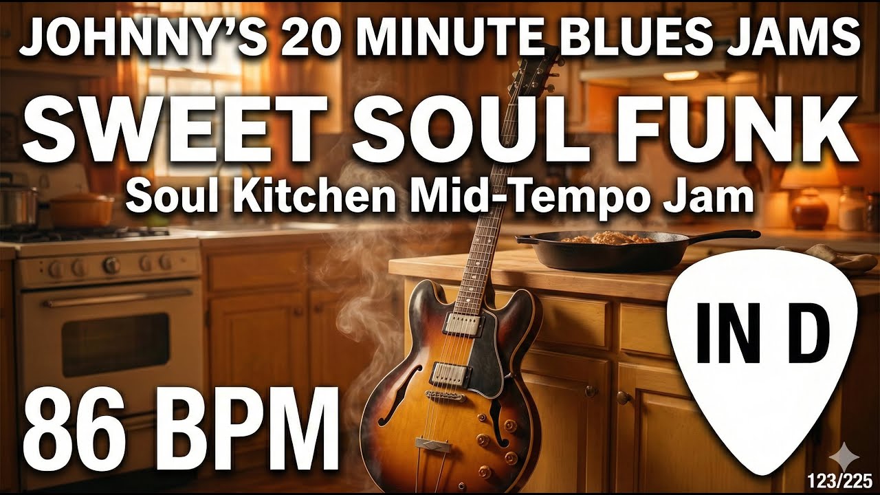 Sweet Soul Funk - 'Soul Kitchen' Mid-Tempo Jam in D [86 BPM] 123/225