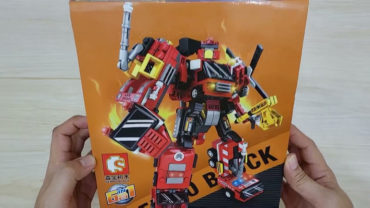 SEMBO Mecha of Steel - FIRE RESCUE TF Combiner - BUILD - LEGO Compatible Bricks