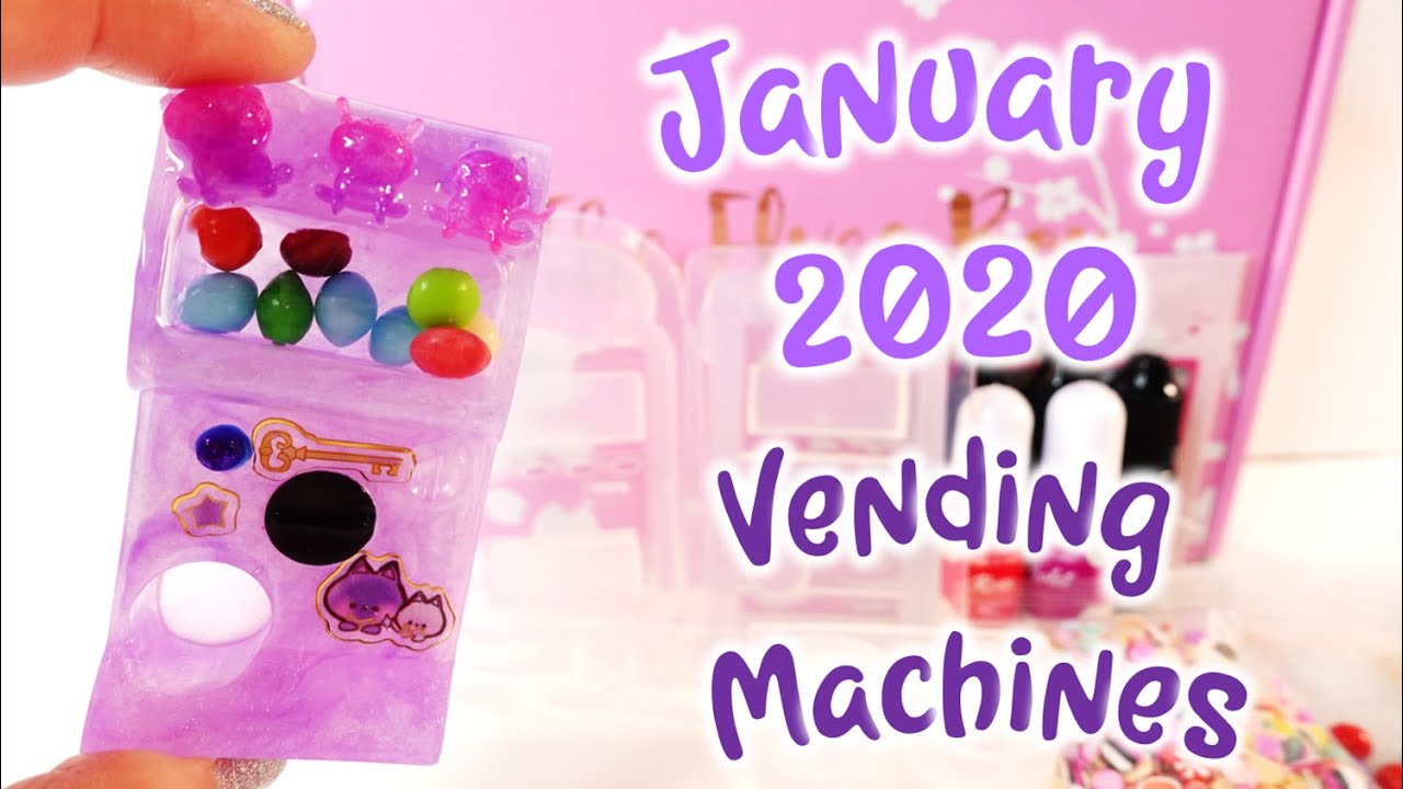 Resin Vending Machine with Sophie & Toffee Elves Box January 2020 Subscription