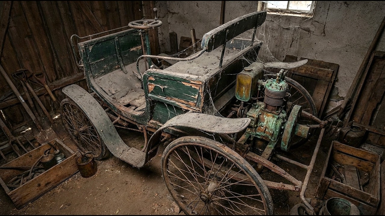 No Talking ASMR: 1885–1886 Benz Patent-Motorwagen Barn Find, Engine Rebuild, Detailing & First Start