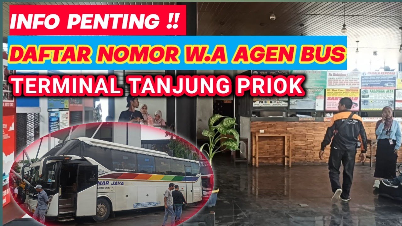 DAFTAR NO W.A AGEN BUS DI TERMINAL TANJUNG PRIOK LENGKAP‼️