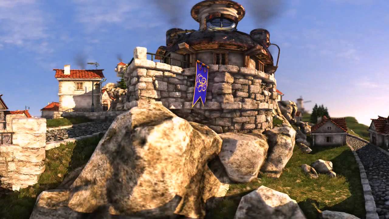 180-degree panorama of Unigine Heaven 4.0 benchmark