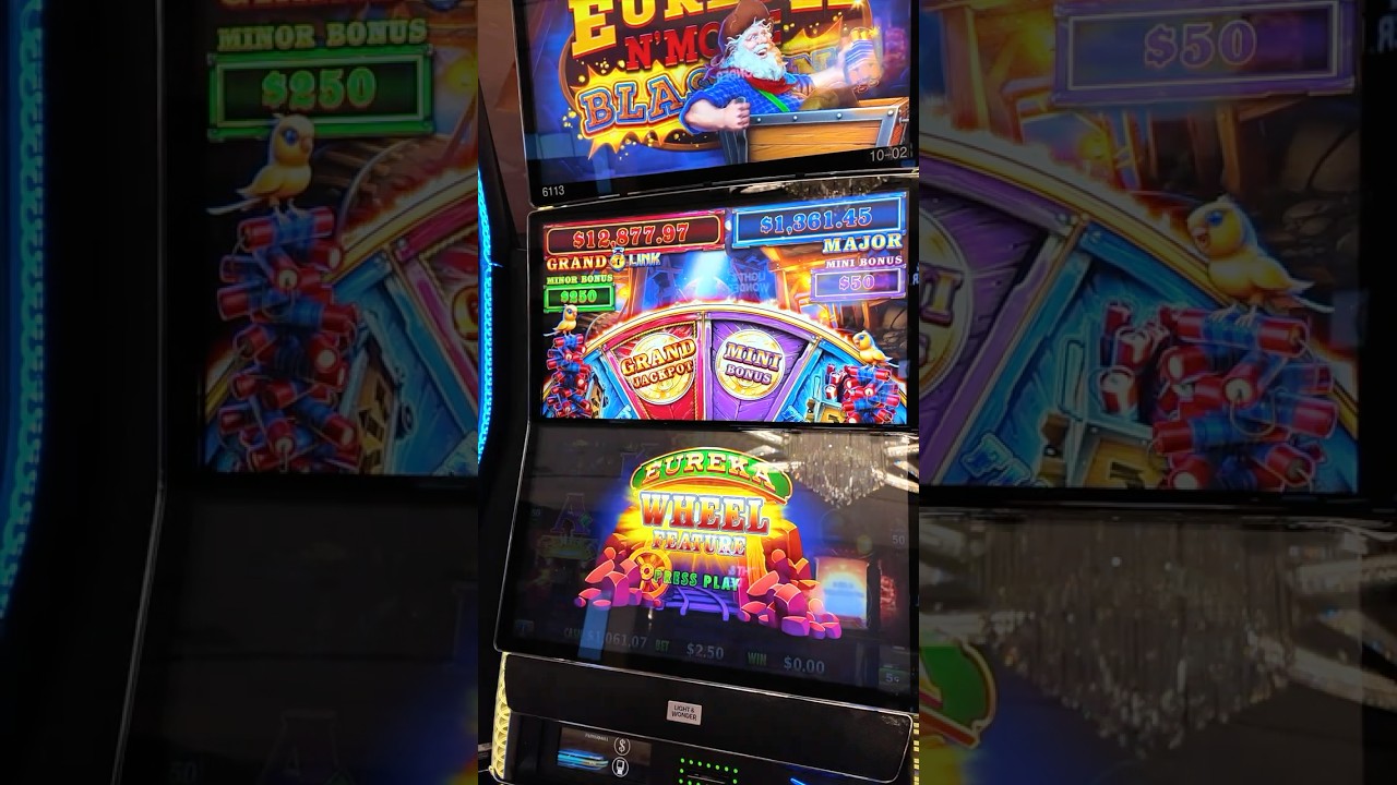 Бонусное колесо на новом слоте Eureka N More Blastin! #слоты #казино #ласвегас
