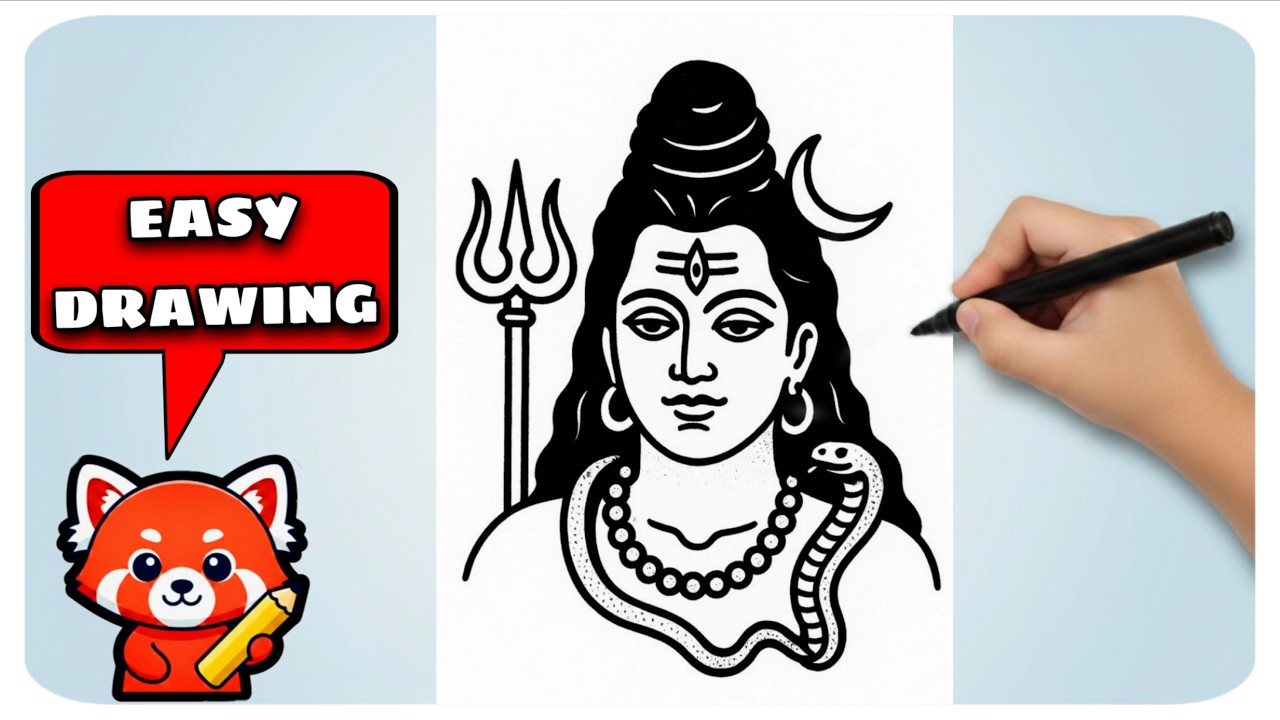 HOW TO DRAW - MAHADEV | EASY DRWING  | STEP BY STEP DRAWING TUTORIAL (2026)