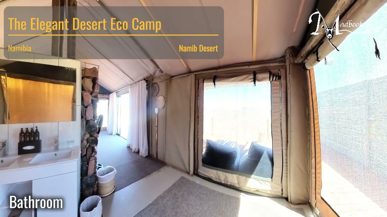 Step Inside the Bathroom at Elegant Desert Eco Camp in 360°