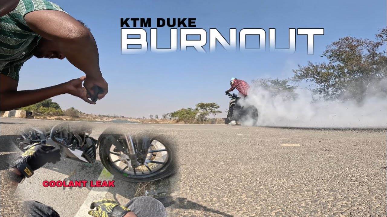 KTM Duke Burnout Full Tyre Burn part (1)
