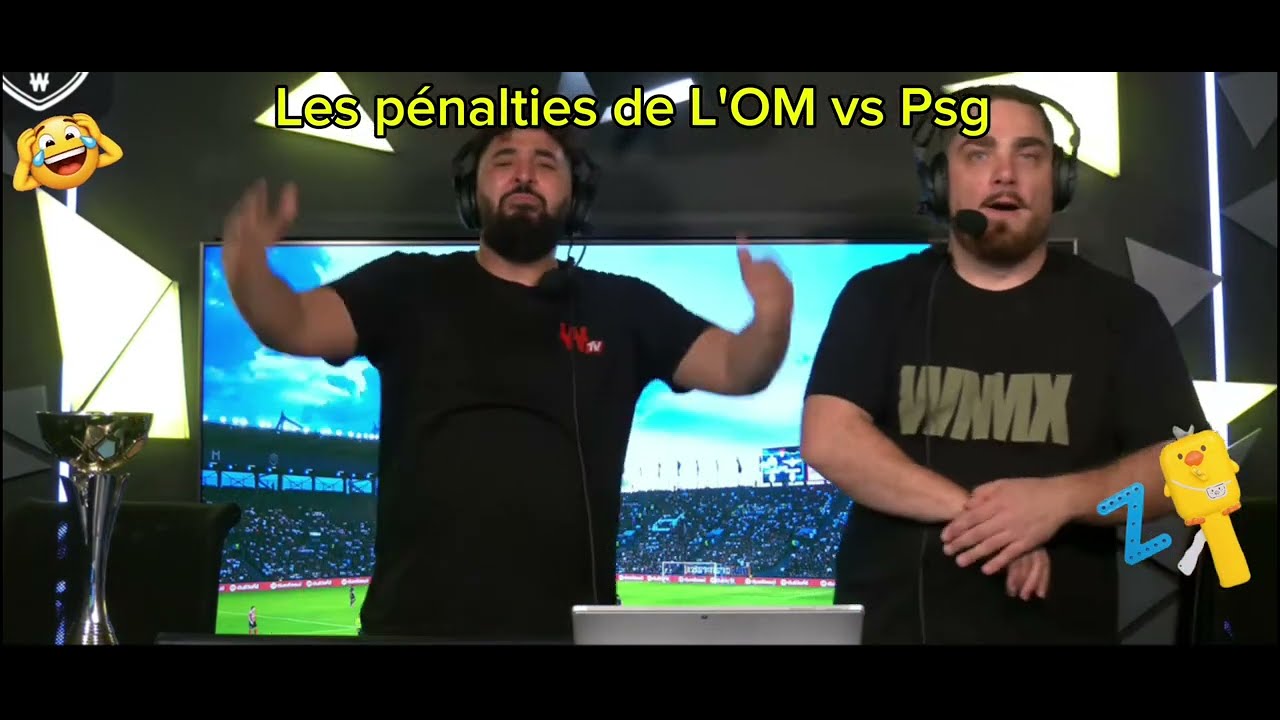 Mohamed Henni lors de la séance de tirs au buts lors la final de L'OM contre le Psg en trophée 