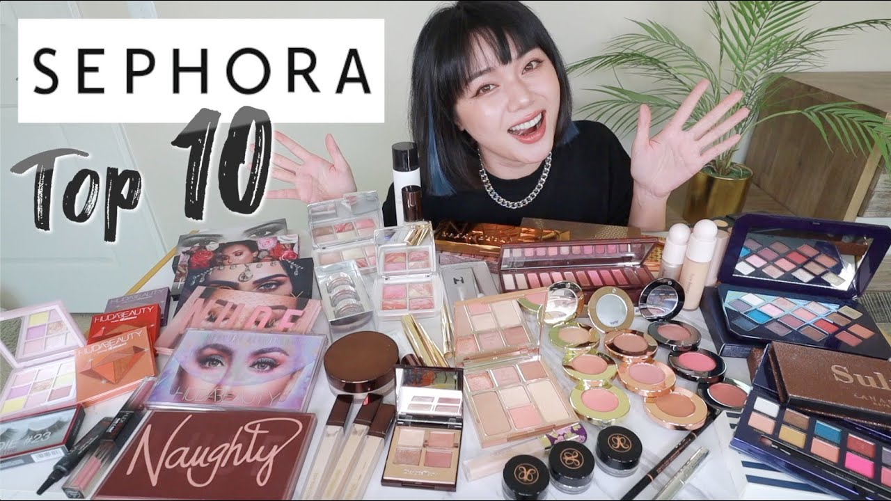 SEPHORA 必買彩妝 TOP 10 !  歐美眼影盤、打亮、粉底液、遮瑕膏、蜜粉、液態唇彩、眉筆、眉膠、腮紅...愛用推薦
