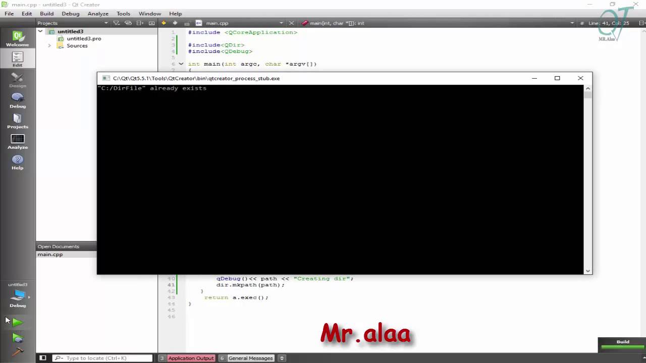 QDir Console app part2