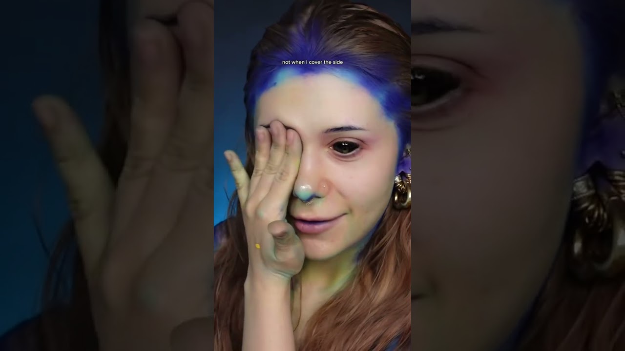 Пытаетесь надеть склеральные линзы? #макияж #sfxmakeup #creativemakeup