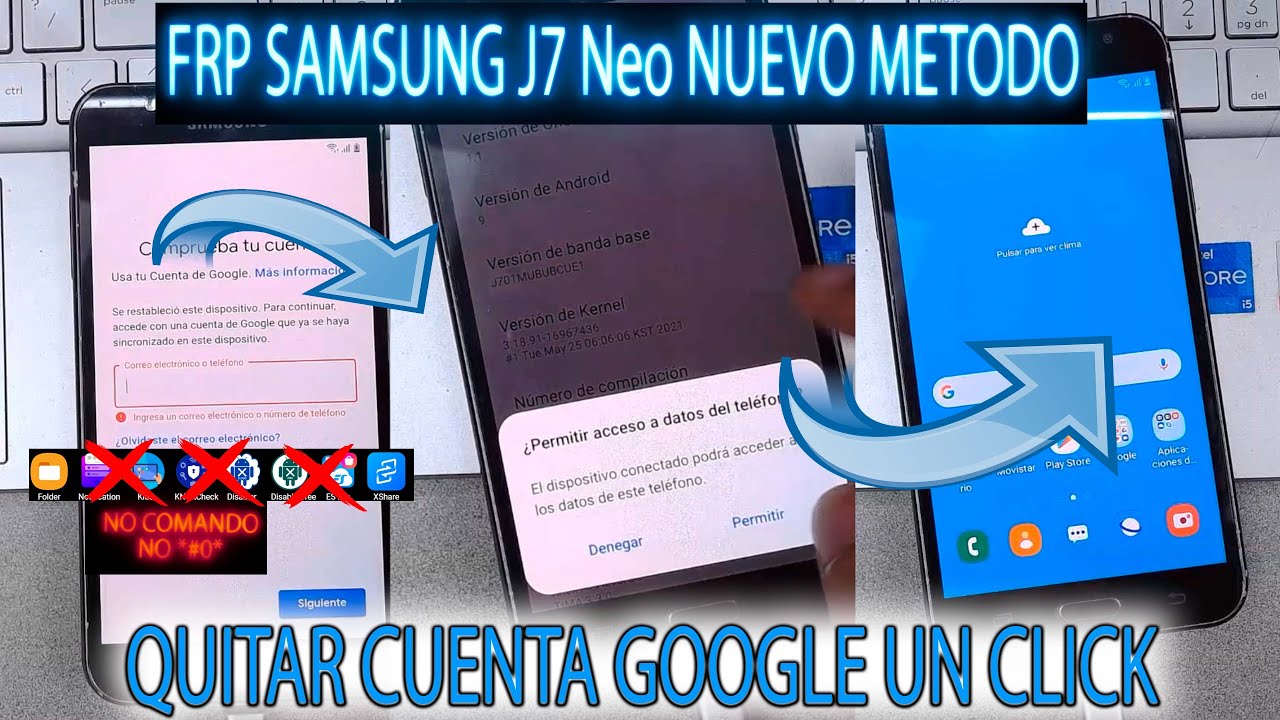 FRP SAMSUNG J7 Neo QUITAR CUENTA GOOGLE UN CLICK J5 J7 PRIME J7 2016 J701 CUALQUIER SEGURIDA ALL BIT