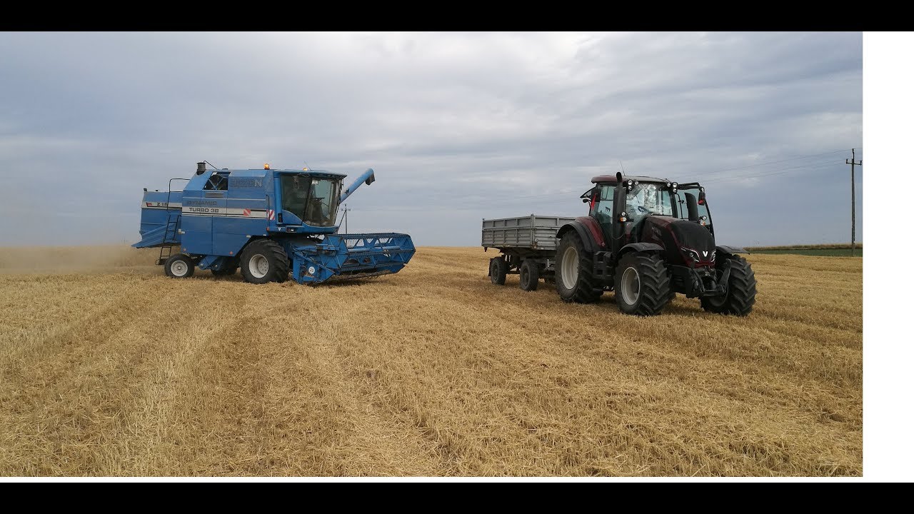 Żniwa 2017 Valtra T144,Bizon Dynamic Z115 3B Turbo