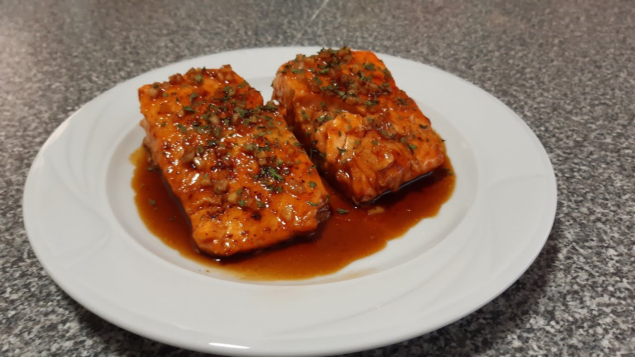 Como hacer: Salmon, con salsa de, Soja, Miel y limón.
