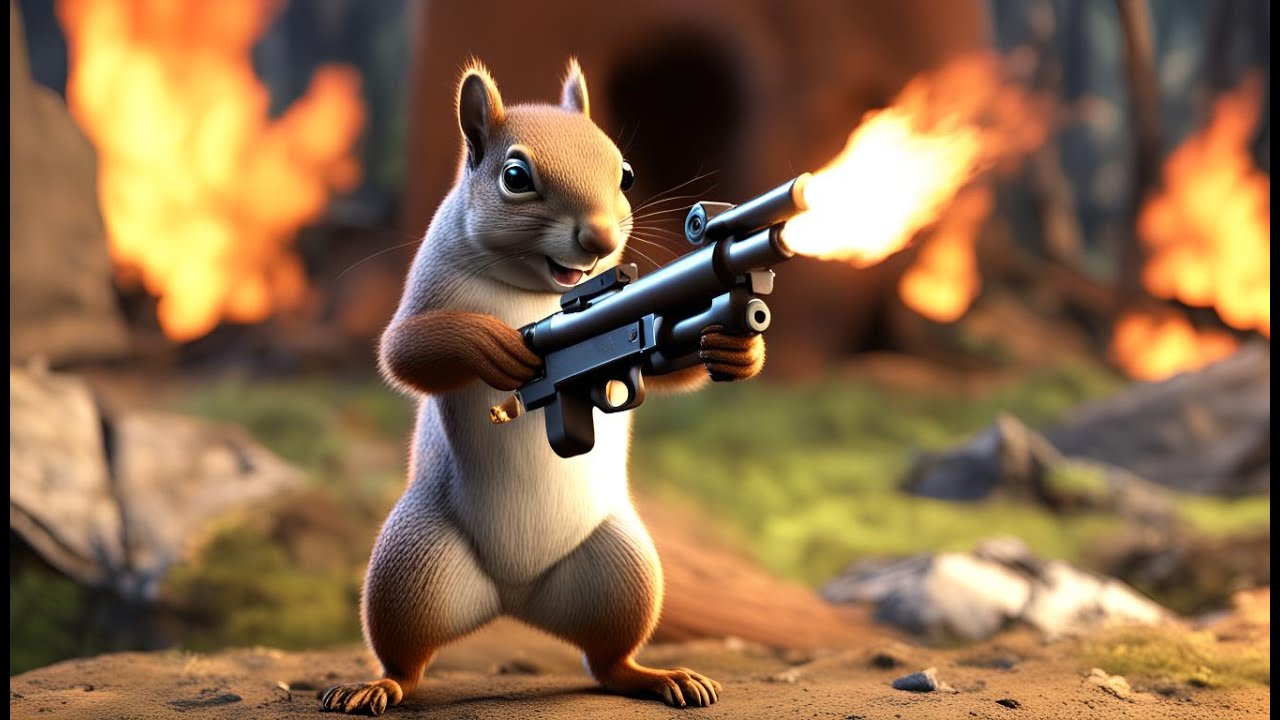 Epic Battle Jungle King 🐿️ Squirrel vs  Smiling Cat 😺! Who Will Reign Supreme