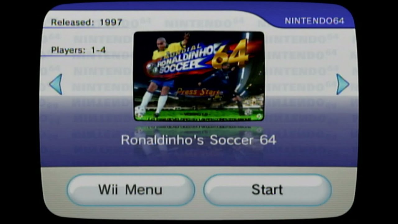 MUNDIAL RONALDINHO SOCCER 64 on a Wii