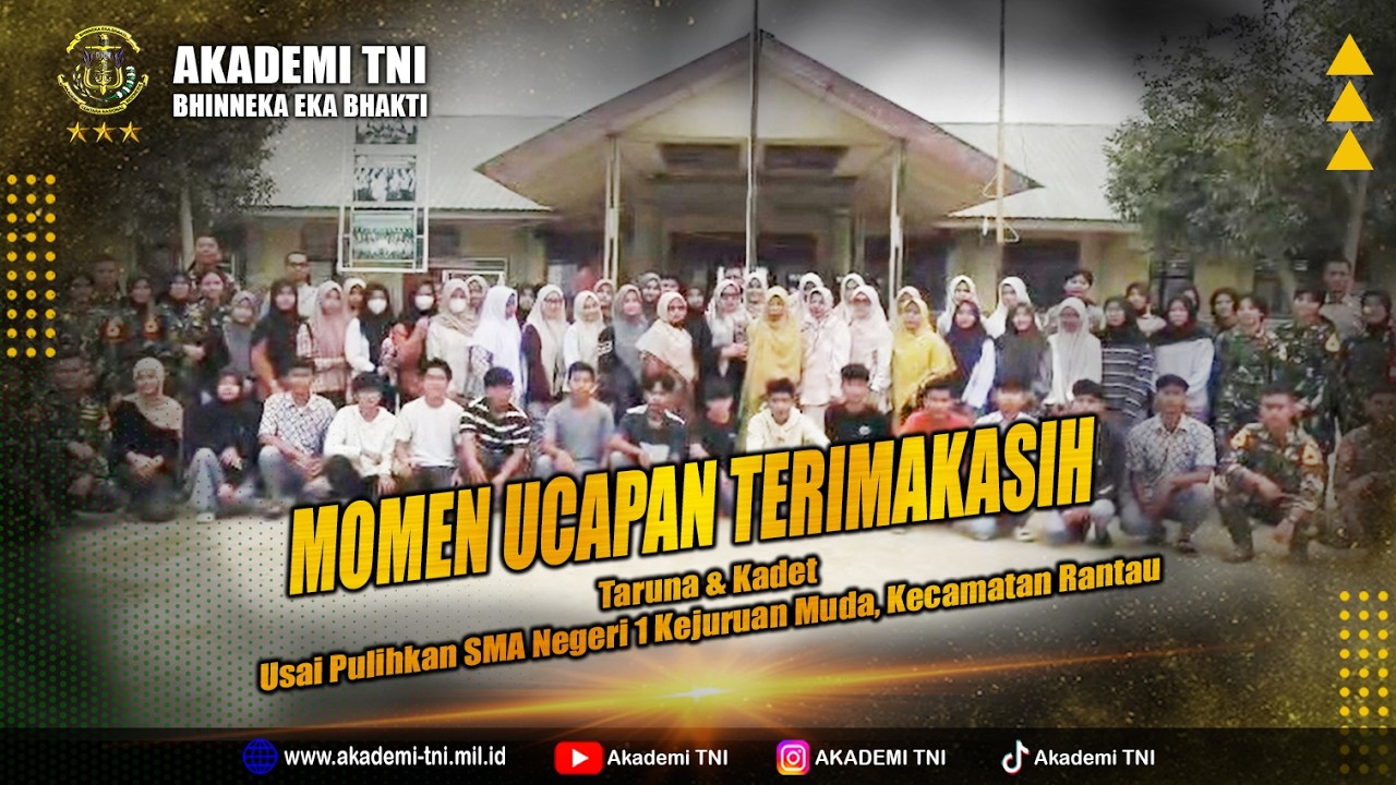 MOMEN UNGKAPAN  TERIMAKASIH PERWAKILAN GURU & SISWA ATAS KINERJA TARUNA & KADET LATNUS KE 46