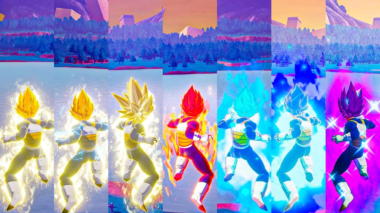 Dragon Ball Z: Kakarot - All Vegeta Transformations & Ultimate Attacks (4K 60FPS)