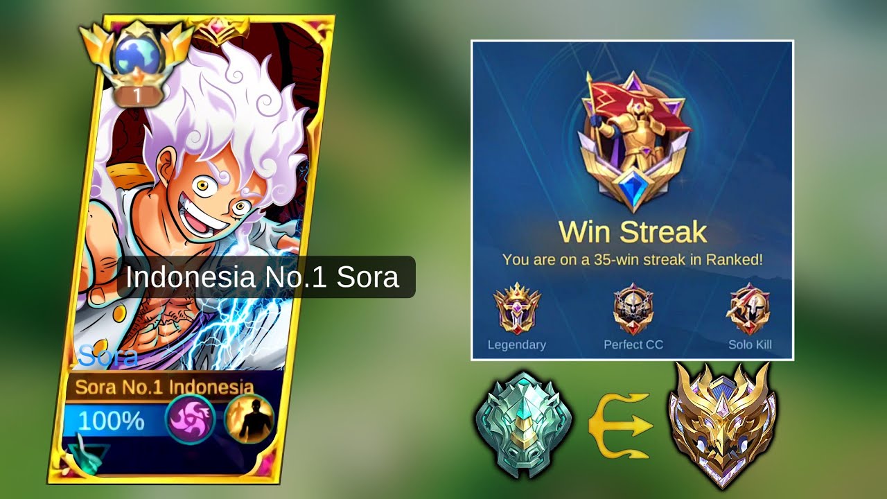 35 WINSTREAK RANKED!! | WHEN TOP 1 SORA USING POWERFULL BUILD & EMBLEM 2026 (must try) MLBB