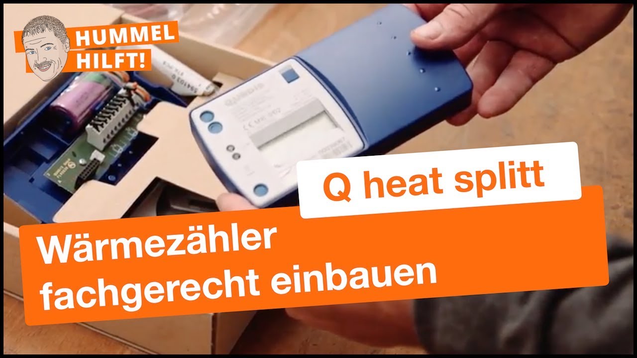 QUNDIS-Montagevideo: Splitt-Wärmezähler Q heat splitt fachgerecht einbauen