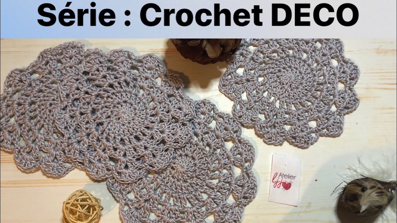 Mini-napperons ou sous-verre en crochet