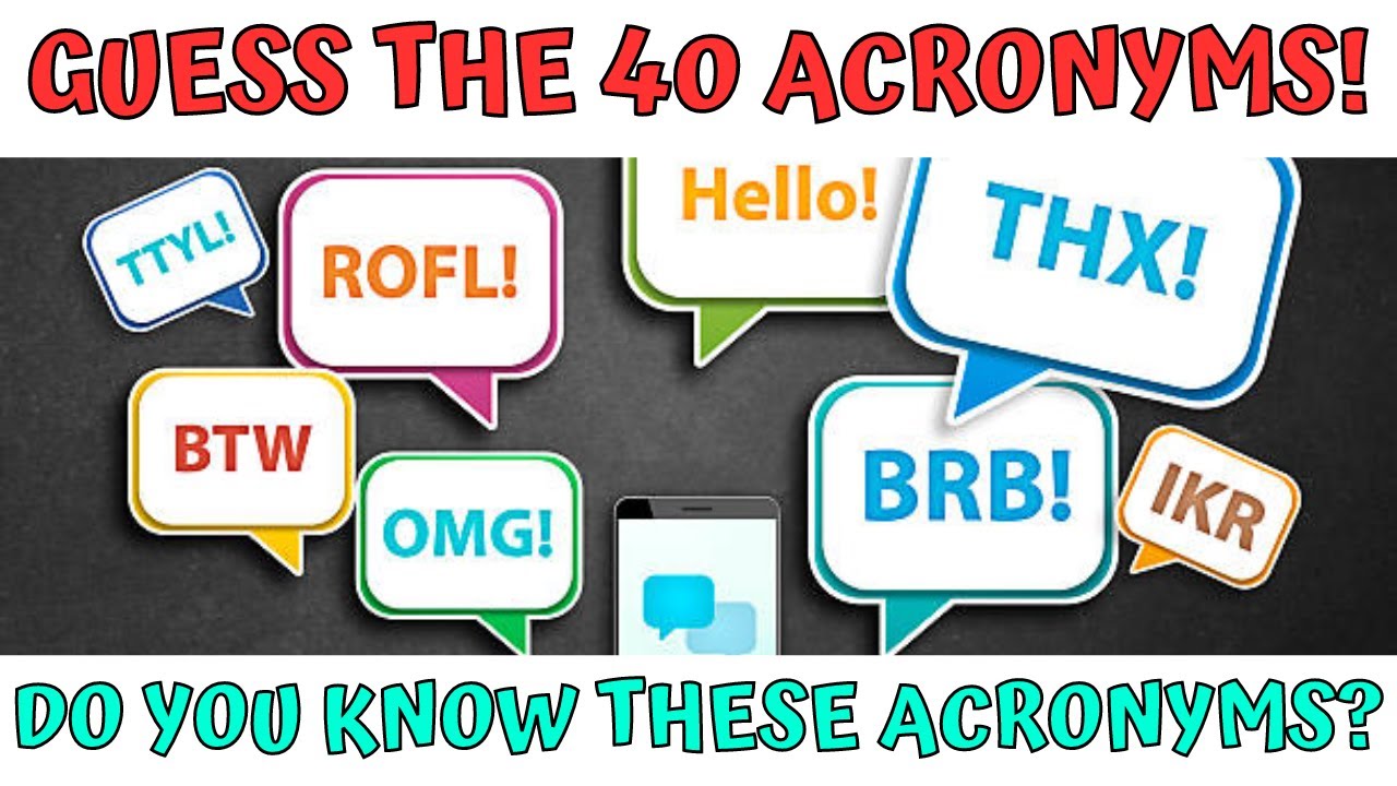 Guess the 40 Popular Acronyms QUIZ! | Acronyms Quiz