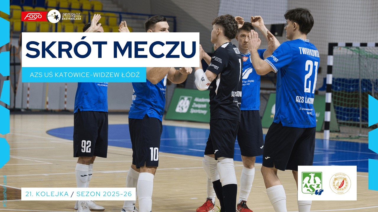 AZS UŚ Katowice - Widzew Łódź 4:3 SKRÓT 21. kolejka (2025/26)