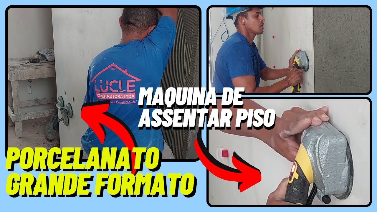 ✅ ASSENTAMENTO DE PORCELANATO GRANDE FORMATO COM A MAQUINA DE ASSENTAR PISO