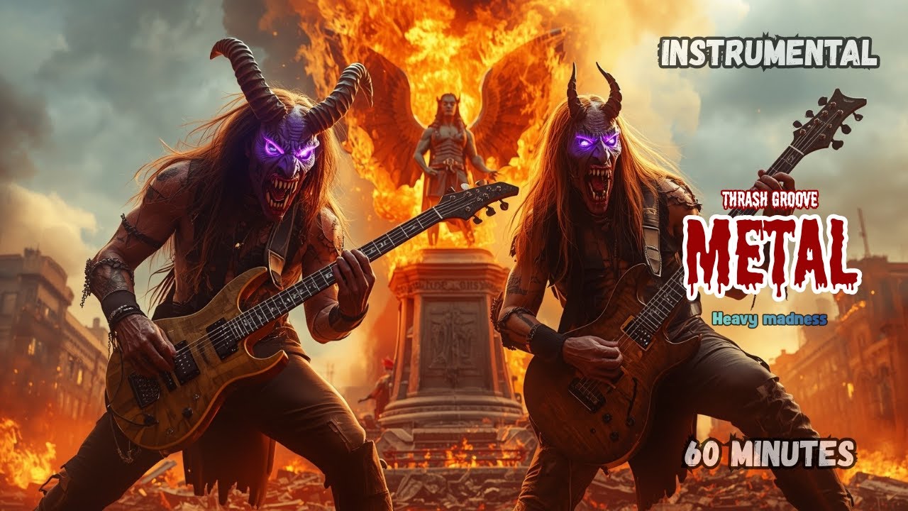 1 HOUR OF THRASH GROOVE METAL | HARD LISTENING & AGGRESSIVE INSTRUMENTAL MUSIC