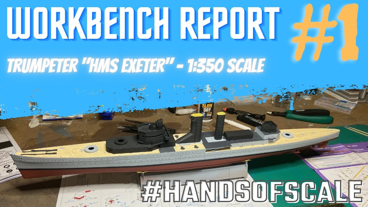 WBR # 1: das kommt hier alles weg! (HMS Exeter, Trumpeter 1/350 Scale)