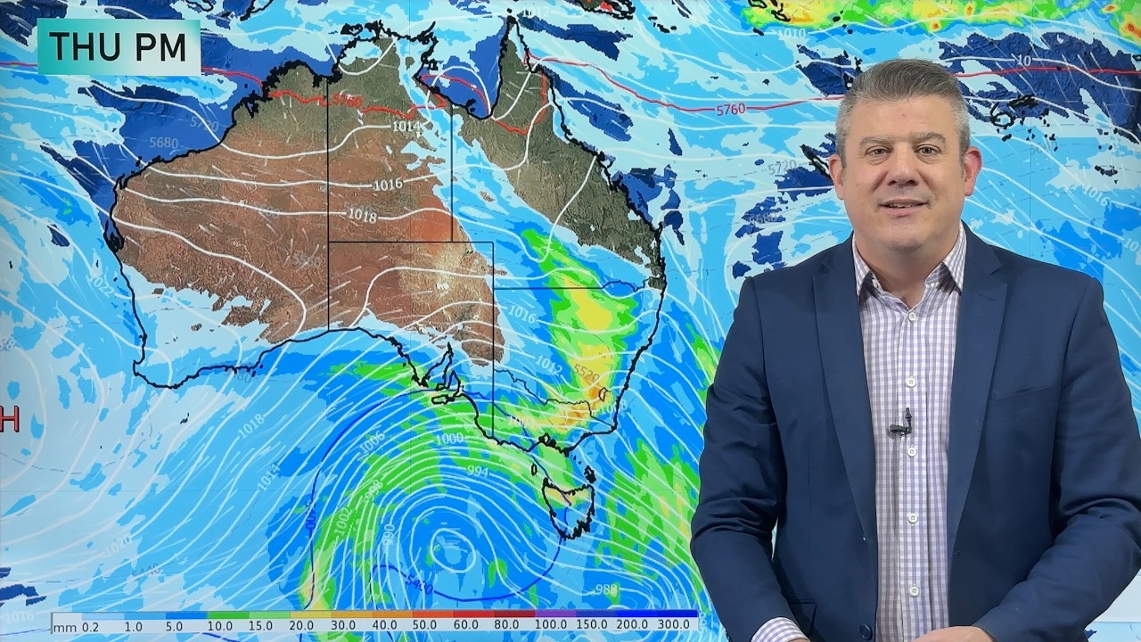 Oz: T-storms & wintry blast: SA, NSW, Vic, Tas & A.C.T