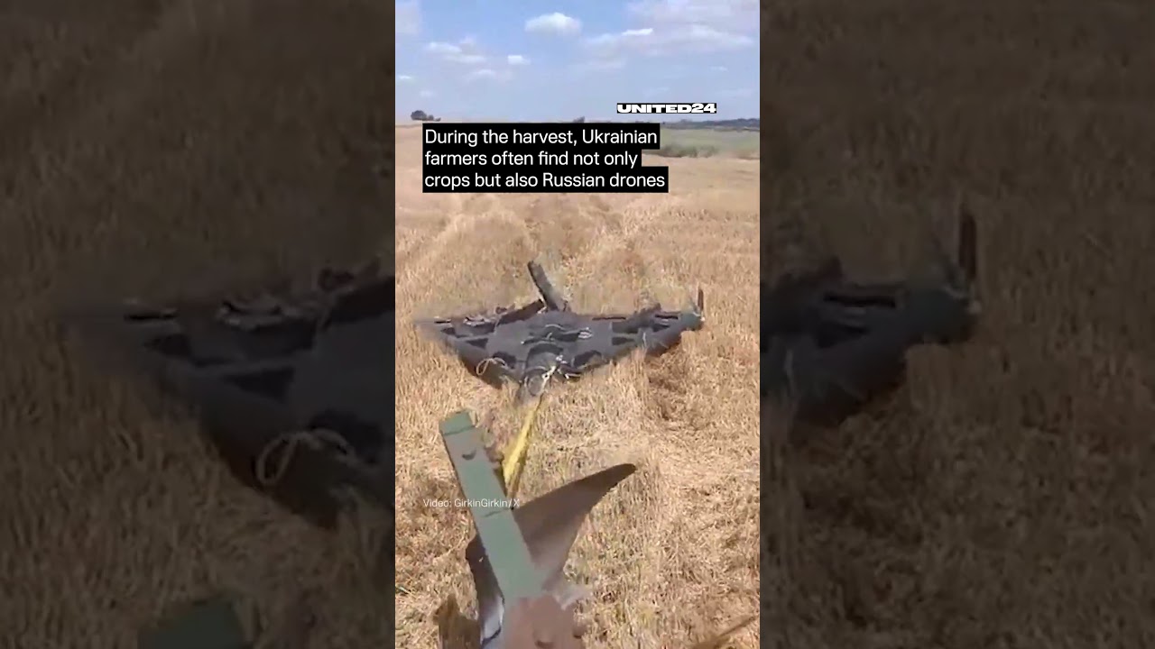 Ukrainian Farmers Found Russian Drone During the Harvest #warinukraine