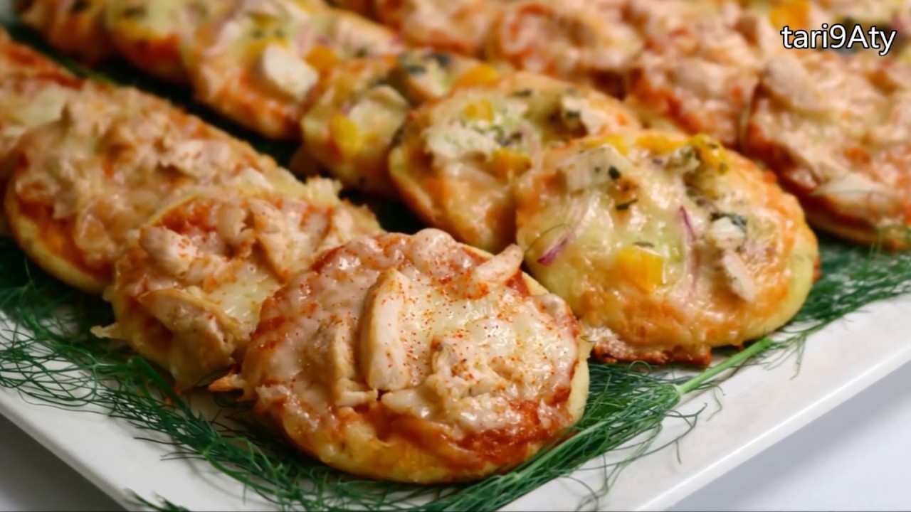 PIZZA  تتمة المملحات/بيتزا بنكهتين البيسطو و البربكيو