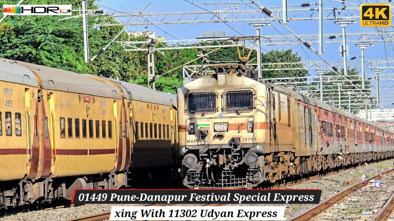 01449 Pune - Danapur Festival Special Exp xing With 11302 KSR Bengaluru City- Mumbai CSMT Udyan Exp