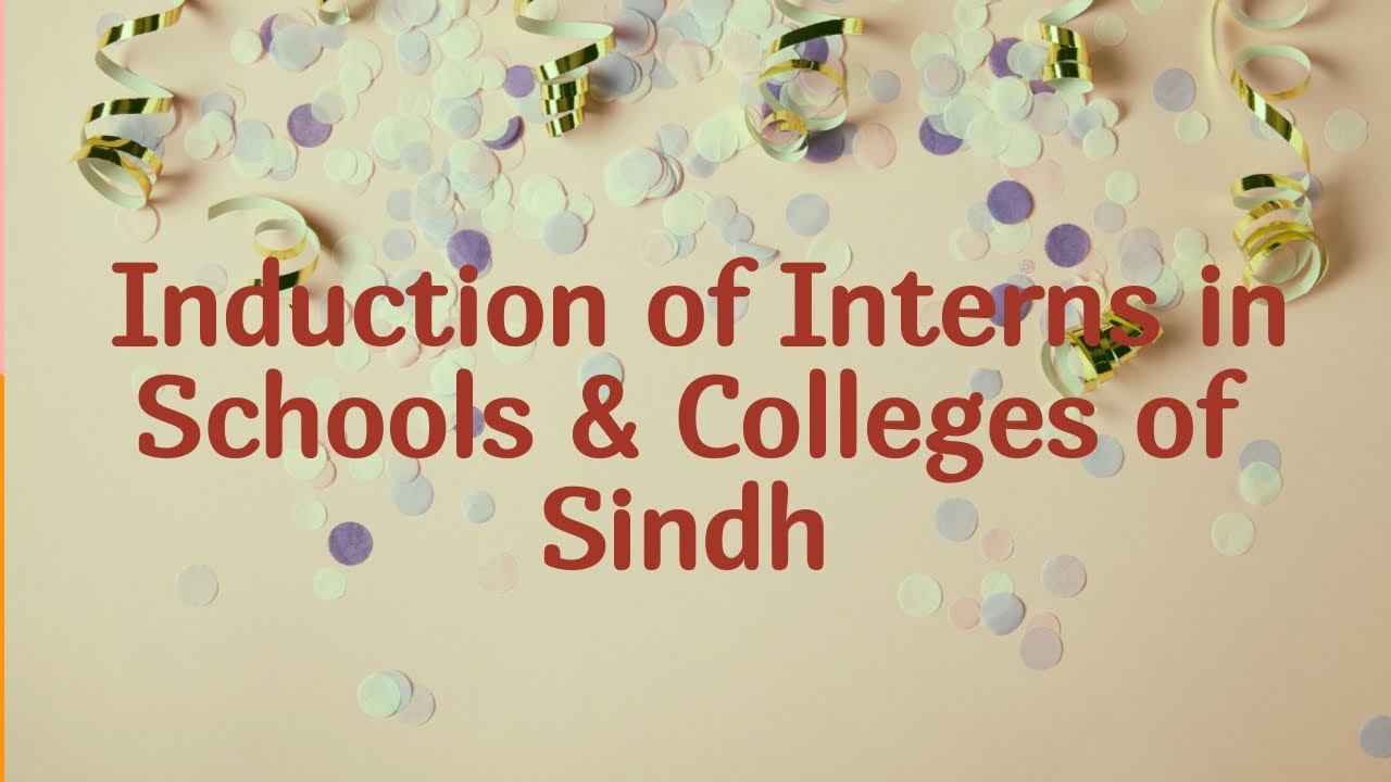 Interns appointment in Schools & Colleges of Sindh | Dr. Qasim Rajpar