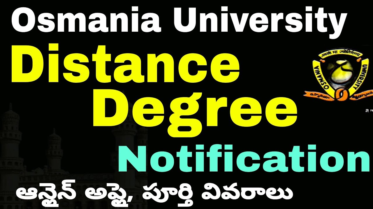 Osmania University Distance Degree -2023 |Open Degree| |Prof Ram Reddy Center for Distance education