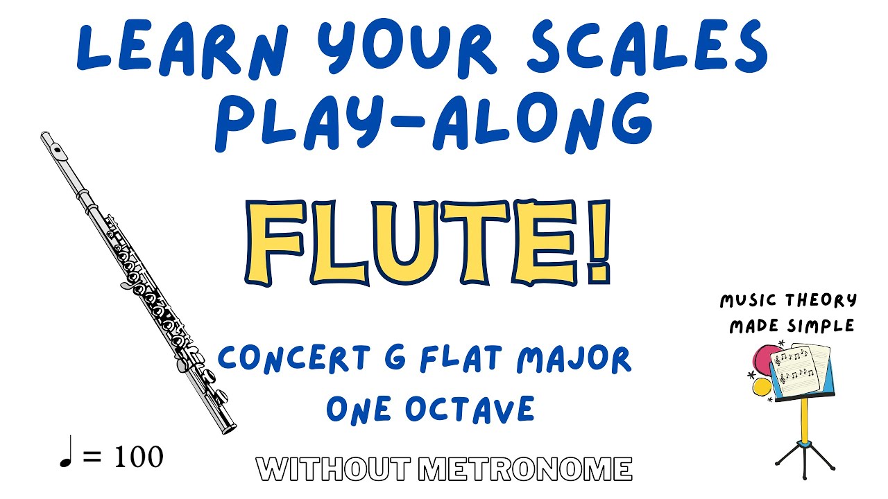 🎵FLUTE Gb major scale PLAY-ALONG - no metronome! 🎶