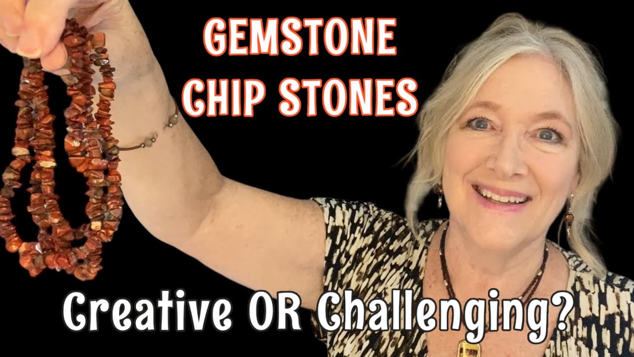 DIY Make Unique CHIP STONE Bead Necklace Earrings Jewelry Making Tutorial | One Step Looper