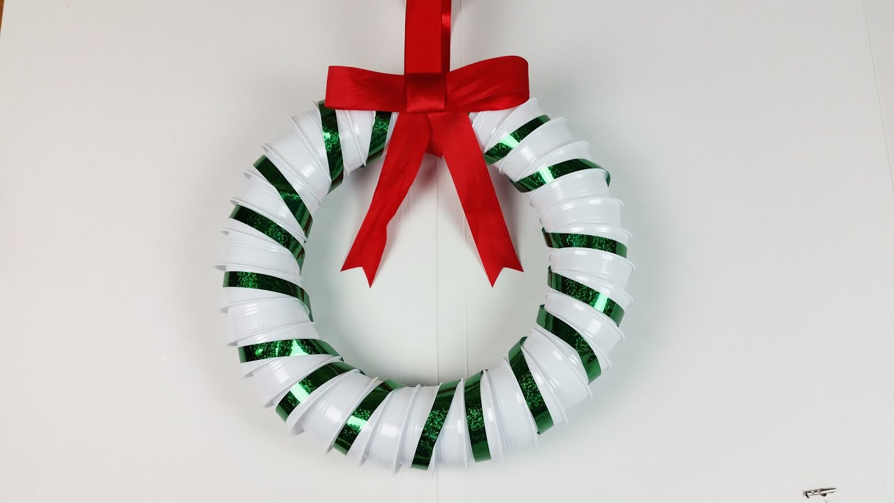 TUTORIAL: GHIRLANDA NATALIZIA di BICCHIERI (DIY)