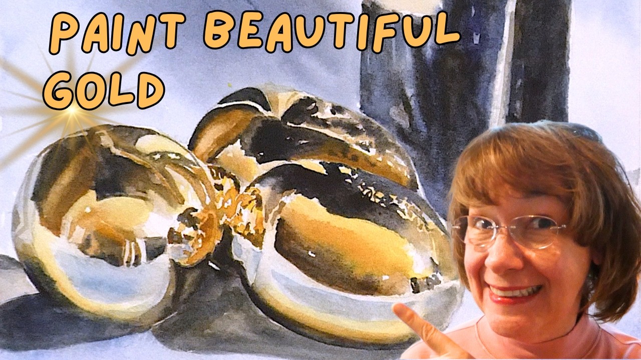 The Most Beautiful Gold Effect You'll Ever Paint in Watercolor