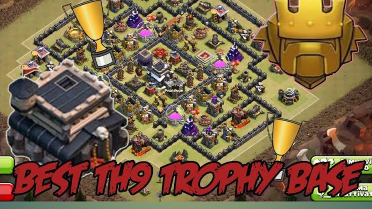 Clash of clans - Best TH9 Trophy Base To Titan COC With IMMORTALS010