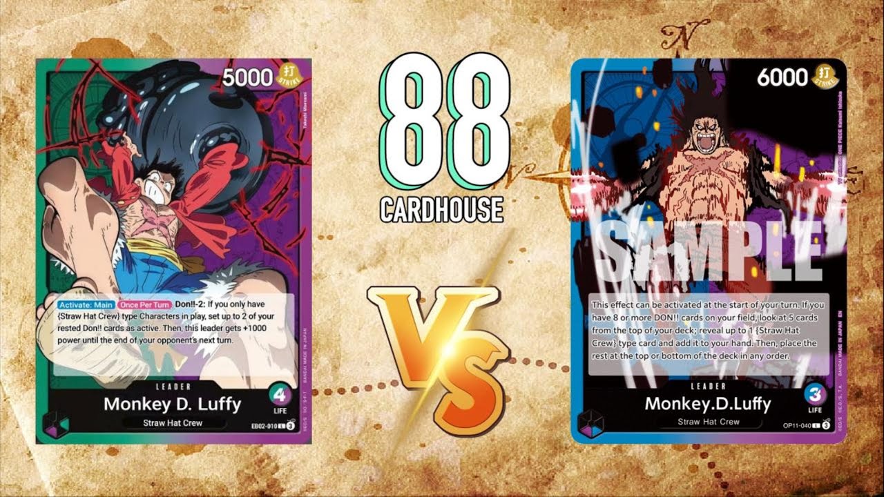 88 CardHouse OPTCG Locals Report 10/16/2025 Round 2 (GP Luffy VS UP Luffy) PRB02 Format