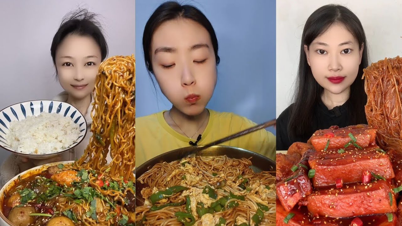 ASMR MUKBANG SPICY FIRE NOODLES CHALLENGE | 2X PORK, BLACK BEAN, CORN, CARBONARA, CURRY, CHEESE