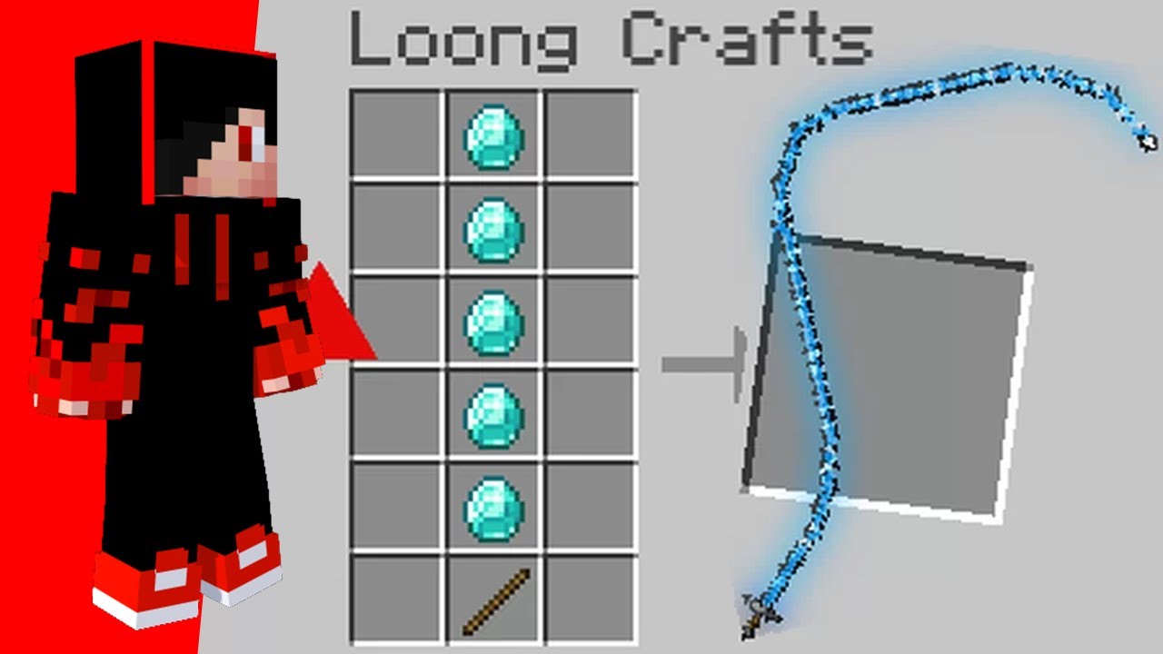 minecraft but მე შემიძლია დავკრაფტო გრძელი ნივთები!!!