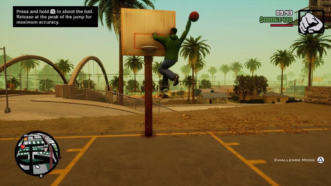Grand Theft Auto: San Andreas CJ Dunking 🏀😱