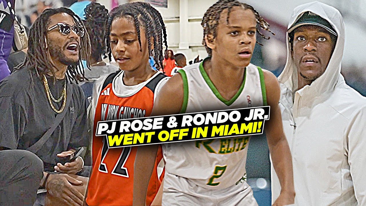 PJ Rose & Rajon Rondo Jr Play Just Like Their Pops!! Sons of Derrick Rose & Rondo
