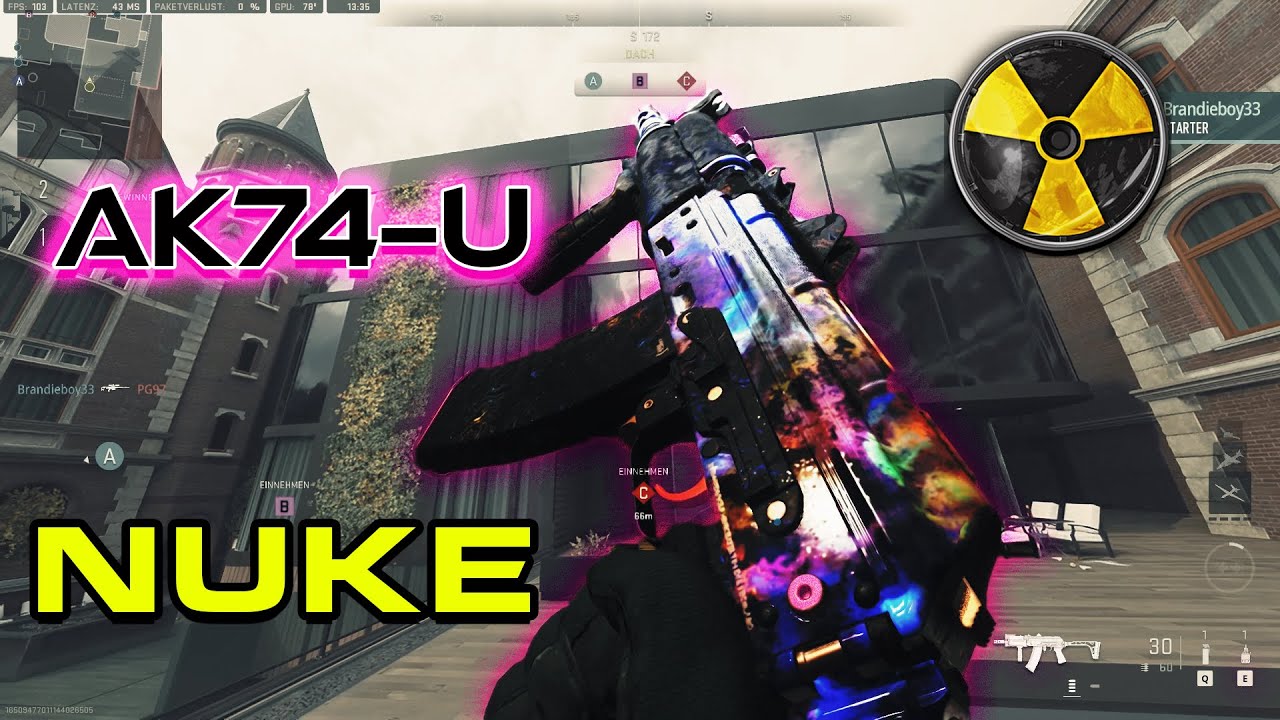 KASTOV 74-U MW NUKE KLASSE (AK74U) #mw2 #kastov74u #nuke