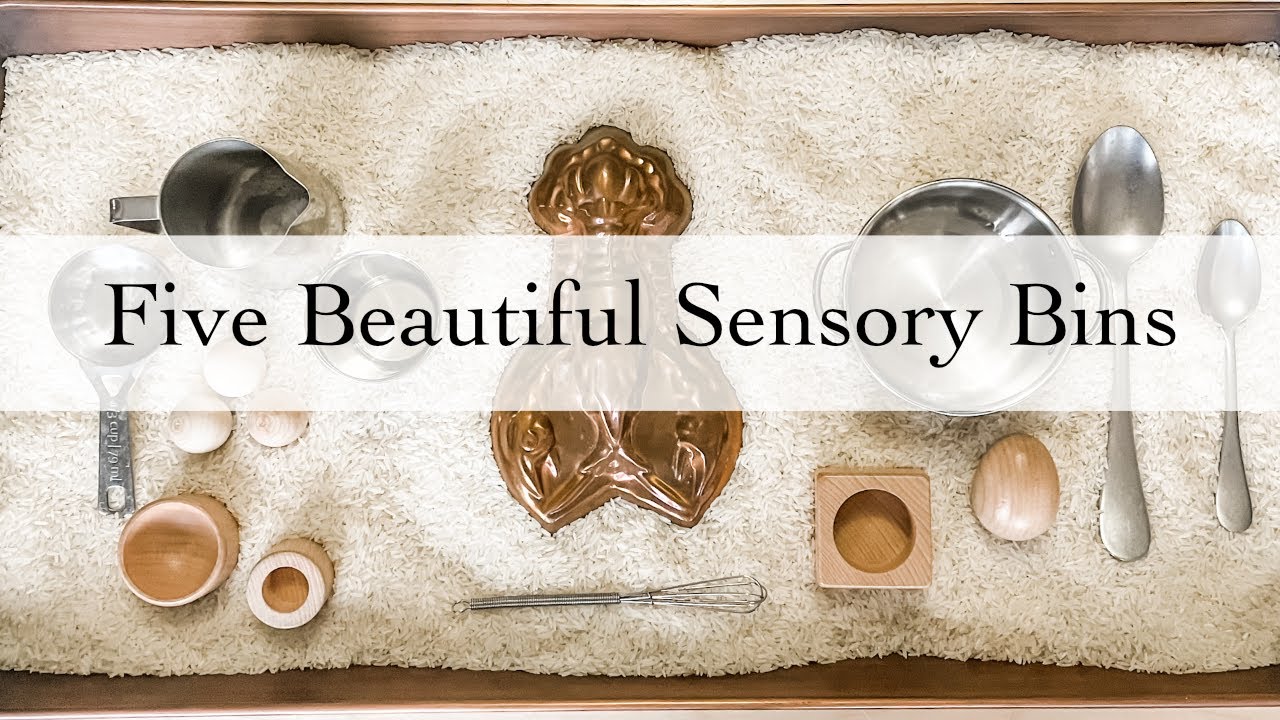 Five Beautiful Sensory Bins for Toddler Play