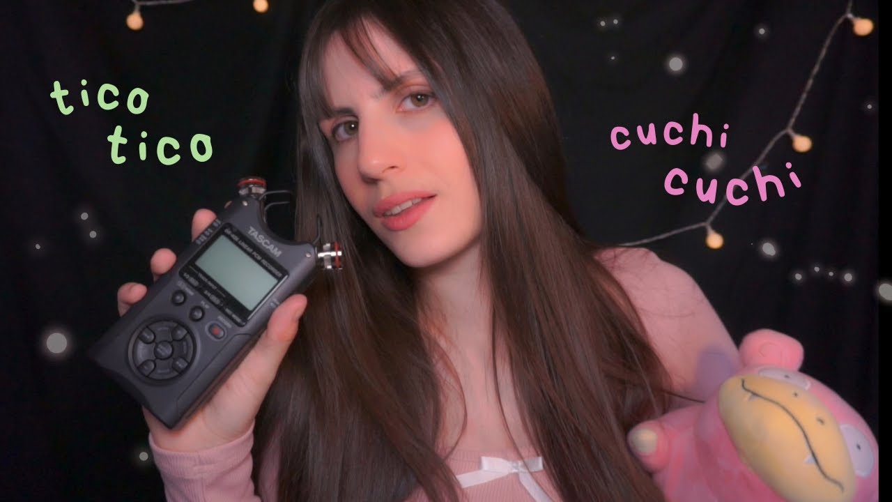 ASMR Mouth Sounds & Trigger Words cerquita del micro 🧸💗 ASMR en Español